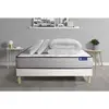 Image de ACTISOM Pack prêt a dormir matelas Memoire de forme 5 zones confort sommier KIT blanc 2 oreillers couette 140 x 200 cm