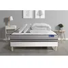 Image de Pack prêt à dormir matelas ACTIMEMO 200x200cm à MEMOIRE DE FORME 3zones de confort + sommier KIT blanc + 2 oreillers +couette