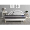 Image de Pack prêt à dormir matelas ACTIMEMO 140x200cm à MEMOIRE DE FORME 3zones de confort + sommier KIT blanc + 2 oreillers +couette
