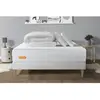 Image de Septnuits Pack Matelas et sommier kit blanc Memo Bio Mousse a memoire de forme avec Couette et 2 oreillers 160 x 200 cm