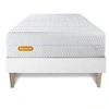 Image de Ensemble matelas 90 x 200 cm Memo bio - Mousse à mémoire de forme - Ep : 26 cm - Equilibré - sommier kit Blanc