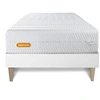 Image de Matelas + sommier kit blanc 90x190 Memo Bio Mousse à mémoire de forme Maxi épaisseur Déhoussable