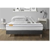 Image de Pack matelas + sommier kit gris 140x200 Memo Luxe Ressorts ensachés + mémoire de forme + Couette + 2 oreillers