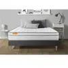 Image de Matelas + sommier kit gris 140x200 Memo Luxe Ressorts ensachés + mémoire de forme MAXI épaisseur