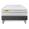 Image de Matelas + sommier kit gris 90x200 Memo Luxe Ressorts ensachés + mémoire de forme MAXI épaisseur