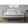 Image de Septnuits Pack matelas sommier kit gris Memo Spring Ressorts ensaches MAXI epaisseur 140 x 190 cm