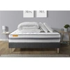 Image de Pack matelas + sommier kit gris 140x190 Memo Spring Ressorts ensachés MAXI épaisseur + Couette + 2 oreillers