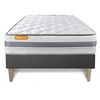 Image de Ensemble matelas 90 x 190 cm Memo spring - Ressorts ensachés - Ep : 22 cm - Ferme - sommier kit Gris