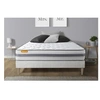 Image de Ensemble matelas 180 x 200 cm Memo spring - Ressorts ensachés - Ep : 22 cm - Ferme - sommier kit Blanc