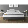 Image de Septnuits Pack matelas sommier kit gris Mousse a memoire de forme MAXI epaisseur Couette et 2 oreillers 180 x 200 cm