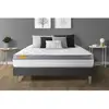 Image de Septnuits Matelas sommier kit gris Memo Zen Mousse a memoire de forme MAXI epaisseur 180 x 200 cm