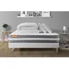 Image de Septnuits PACK matelas sommier kit blanc Memo Plus Memoire de forme 2 oreillers couette 140 x 190 cm