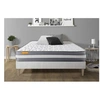 Image de Ensemble matelas 140 x 190 cm Memo plus - Mousse à mémoire de forme - Ep : 24 cm - Ferme - sommier kit Blanc
