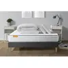 Image de Septnuits Pack matelas Memo sommier kit gris avec 2 oreillers memoire de forme 140 x 190 cm