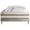 Image de Marmottes & Co Pack prêt a dormir matelas LE RAFFINÉ Ressorts ensaches Memoire de forme BioVisco sommier kit Beige 200 x 200 cm