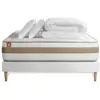 Image de Marmottes & Co Pack prêt a dormir matelas LE RAFFINÉ Ressorts ensaches Memoire de forme BioVisco sommier Blanc 140 x 190 cm