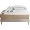 Image de Marmottes & Co Pack prêt a dormir matelas LE SOYEUX Ressorts ensaches Memoire de forme BioVisco sommier Beige 140 x 200 cm