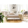 Image de Ensemble sommier matelas LE SOYEUX 200x200cm Ressorts ensachés + Mémoire de forme BioVisco - Ep. 24cm + double sommiers Blanc