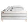 Image de Matelas 160 x 200 cm Le Douillet - Mousse à mémoire de forme - Ep : 26 cm - sommier Blanc avec 2 oreillers et couette