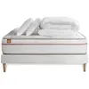 Image de Marmottes & Co Pack prêt a dormir matelas LE PAISIBLE Memoire de forme BioVisco sommier kit Blanc 2 oreillers couette 200 x 200 cm