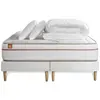 Image de Marmottes & Co Pack prêt a dormir matelas LE PAISIBLE Memoire de forme BioVisco double sommiers Blanc 2 oreillers couette 180 x 200 cm