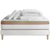 Image de Marmottes & Co Pack prêt a dormir matelas LE COSY Memoire de forme sommier kit Blanc, 2 oreillers, couette 140 x 190 cm