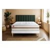 Image de Matelas 140 x 190 cm Le Tendre - Ressorts ensachés - Ep : 28 cm - sommier Blanc avec 2 oreillers et couette