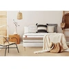 Image de Ensemble sommier matelas LE TENDRE 200x200cm Ressorts ensachés + Mémoire de forme 7 zones de confort - Ep. 28cm + sommier kit Blanc