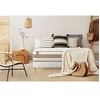 Image de Ensemble sommier matelas LE TENDRE 160x200cm Ressorts ensachés + Mémoire de forme 7 zones de confort - Ep. 28cm + sommier kit Blanc