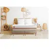 Image de Ensemble sommier matelas LE DELICAT 200x200cm Ressorts ensachés + Mémoire de forme 5 zones de confort - Ep. 26cm + double sommiers Beige
