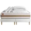 Image de Pack prêt à dormir matelas LE DELICAT 180x200 Ressorts ensachés et Mémoire de forme + double sommiers Blanc