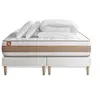 Image de Pack prêt à dormir matelas LE DELICAT 160x200 Ressorts ensachés et Mémoire de forme + double sommiers Blanc