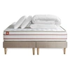 Image de Pack prêt à dormir matelas LE DOUX 160x200cm Mémoire de forme - Ep. 24cm + double sommiers Beige + 2 oreillers +couette