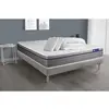Image de ACTISOM Pack prêt a dormir matelas Ressorts ensaches Memoire de forme ACTIFLEX ZEN sommier KIT gris 140 x 200 cm