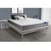 Image de Ensemble matelas Ressorts ensachés+Mémoire de forme ACTIFLEX ZEN 140x200 Maxi épaisseur 7zones de confort + sommier KIT gris