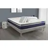Image de ACTISOM Pack prêt a dormir ACTIFLEX CONFORT Matelas Ressorts ensaches memoire de forme sommier KIT gris 2oreillers et couette 200 x 200 cm