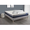 Image de Pack prêt à dormir ACTIFLEX CONFORT Matelas Ressorts ensachés+mémoire de forme 140x200 + sommier KIT gris +2oreillers+couette