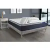 Image de ACTISOM Pack prêt a dormir matelas Ressorts ensaches Memoire de forme sommier KIT gris 2oreillers couette 140 x 200 cm