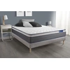Image de Ensemble matelas ACTIFLEX PLUS 140x190 Ressorts ensachés+Mémoire de forme Maxi épaisseur 7zones confort + sommier KIT gris
