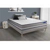 Image de Ensemble matelas Ressorts ensachés ACTIFLEX PUR 160x200cm 3zones de confort + sommier KIT gris