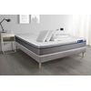 Image de Pack prêt à dormir matelas Latex + Mémoire de forme ACTILATEX ZEN 160x200 cm + sommier KIT gris + 2 oreillers + couette