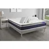 Image de ACTISOM Pack prêt a dormir Matelas Latex memoire de forme sommier KIT gris 2 oreillers couette 140 x 190 cm
