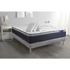 Image de ACTISOM Pack prêt a dormir matelas Latex et Memoire de forme ACTILATEX MAX sommier KIT gris 2 oreillers et couette 140 x 190 cm