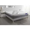 Image de ACTISOM Pack prêt a dormir matelas ACTILATEX PLUS Latex Memoire de forme sommier KIT gris 2 oreillers et couette 140 x 190 cm