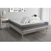 Image de Pack prêt à dormir matelas ACTILATEX RELAX Latex et mémoire de forme 200x200 cm + sommier KIT gris + 2 oreillers + couette