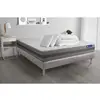 Image de ACTISOM Pack prêt a dormir matelas ACTILATEX RELAX Latex et memoire de forme sommier KIT gris 2 oreillers et couette 160 x 200 cm