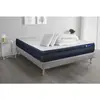 Image de ACTISOM Pack prêt a dormir matelas 2 oreillers couette Memoire de forme Maxi epaisseur sommier KIT gris 140 x 200 cm