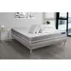 Image de ACTISOM Pack prêt a dormir matelas Latex memoire de forme sommier KIT gris 2 oreillers couette 140 x 200 cm