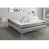 Image de Pack prêt à dormir matelas 180x200 ACTILATEX SOFT 3zones de confort + sommier KIT gris + 2 oreillers + couette