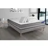 Image de ACTISOM Pack prêt a dormir matelas Latex memoire de forme ACTILATEX PUR sommier KIT gris 2 oreillers et couette 140 x 190 cm